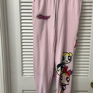 Pink Kids Joggers✨power puff✨xs